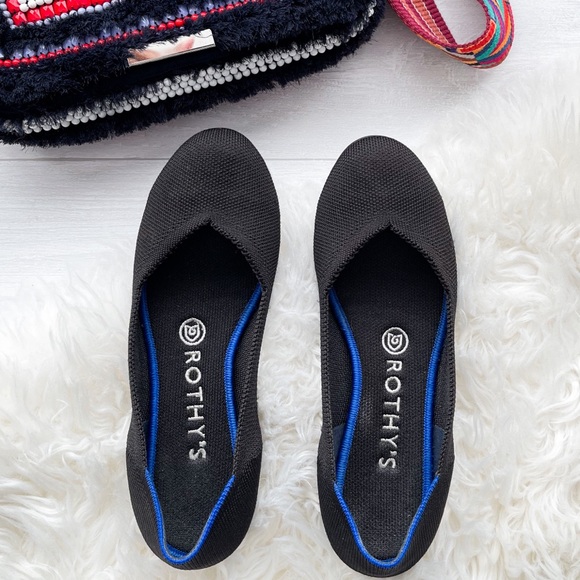 ROTHY’S The Flat Round Toe Ballet Flats Size 7 (Black) - Picture 9 of 17
